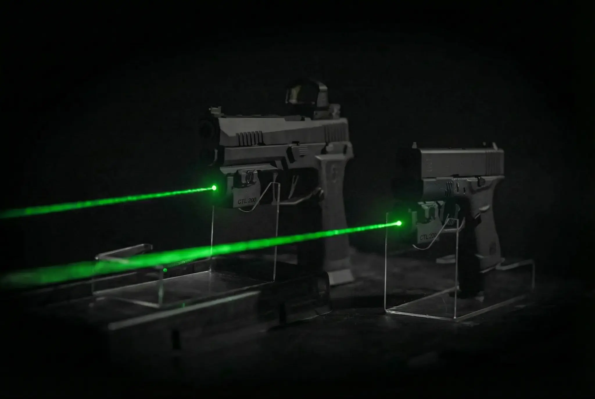 CTL-200 motion activated laser mounted on SIG Sauer P365 handgun for tactical training